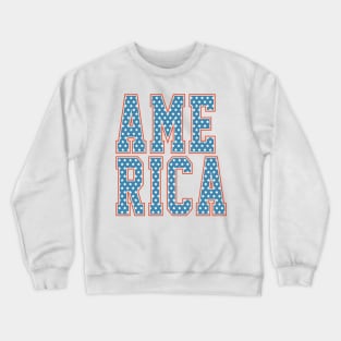 America letters american flag Crewneck Sweatshirt